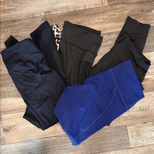 Black and Blue Leggings Set